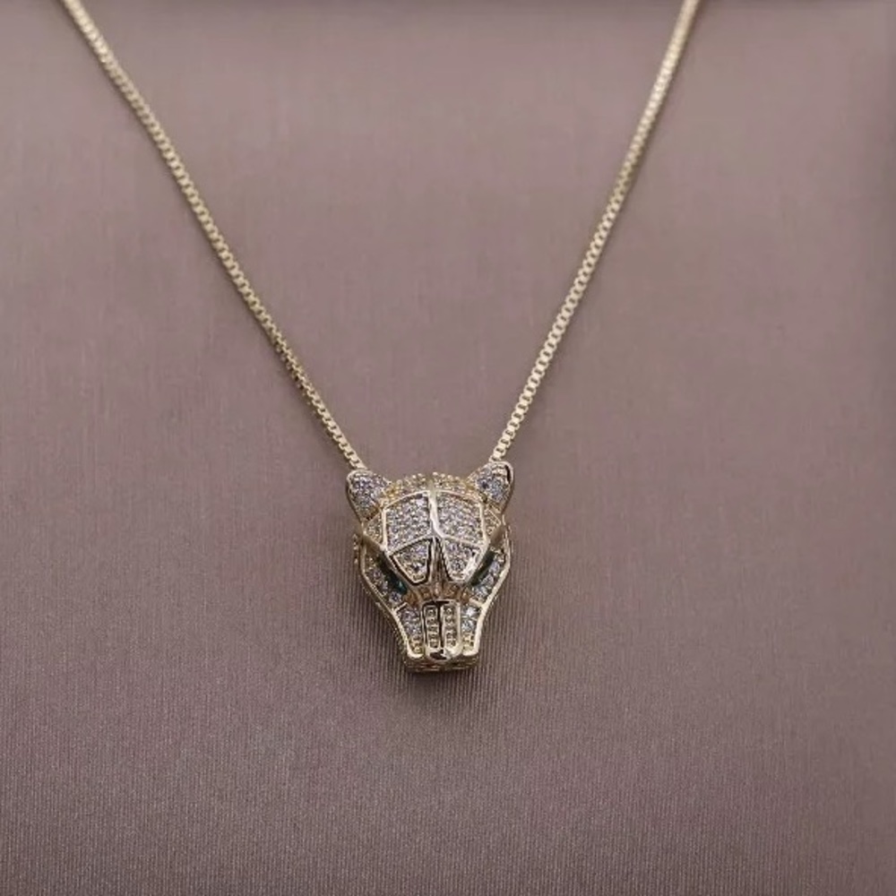14k Panther Necklace - Picture 4 of 13